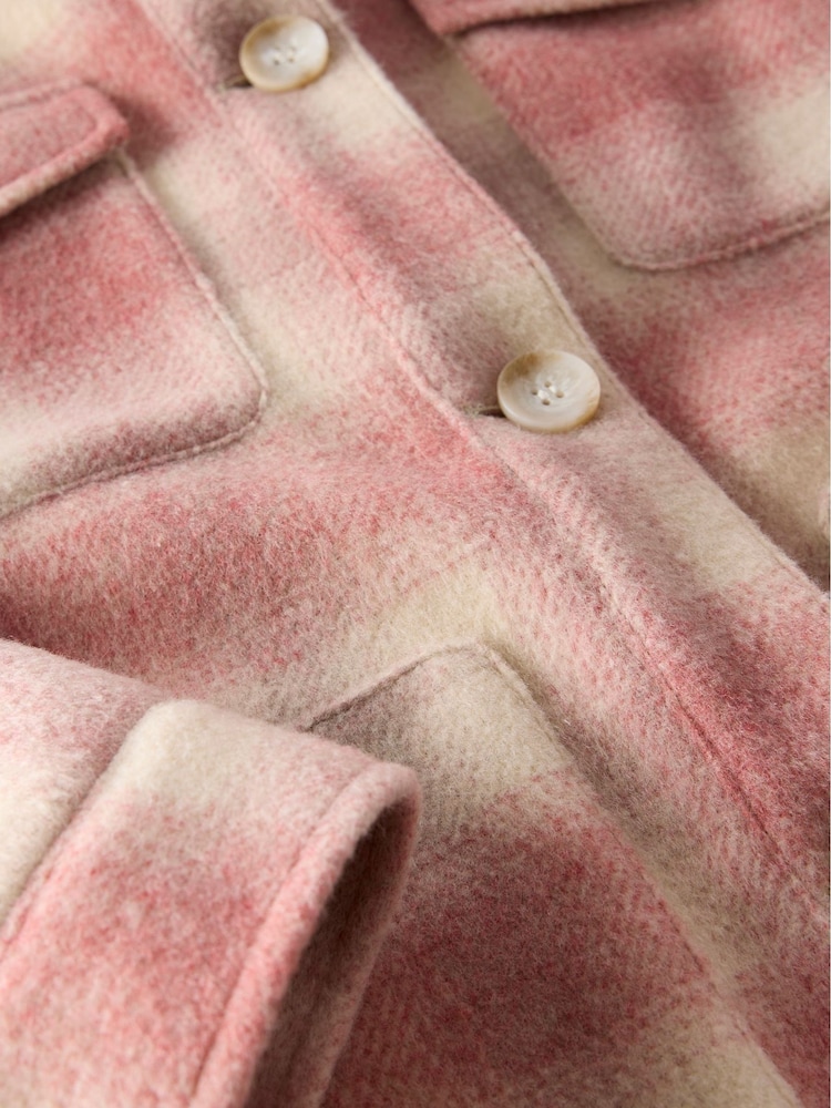Mint Velvet Pink Checked Shacket - Image 8 of 8