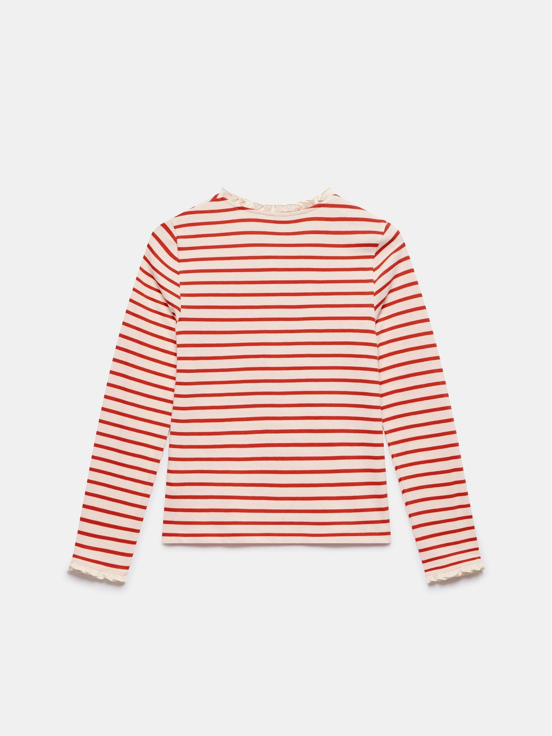 Buy Mint Velvet Red 100% Cotton Striped Henley Top from Next USA