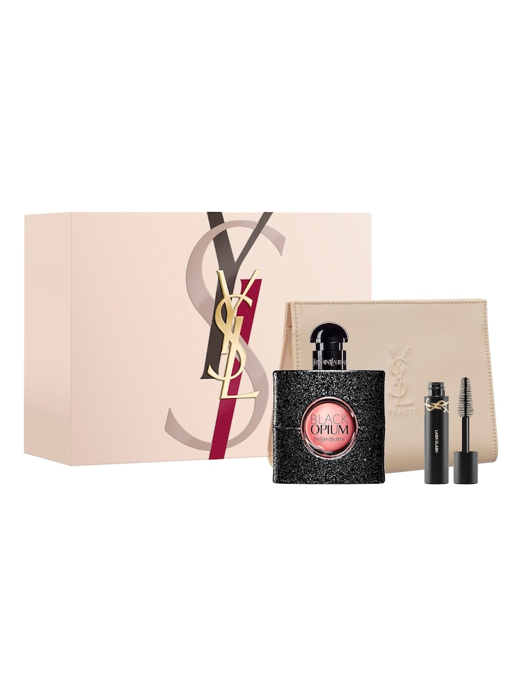 Yves Saint Laurent Black Opium Eau de Parfum 50ml with Mini Lash Clash Mascara and Pouch Set - Image 1 of 5