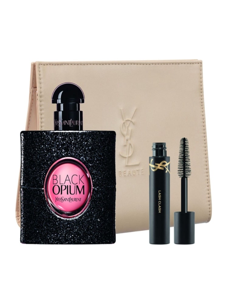 Yves Saint Laurent Black Opium Eau de Parfum 50ml with Mini Lash Clash Mascara and Pouch Set - Image 2 of 5