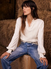 Mint Velvet White Cotton Blend Jumper - Image 6 of 9