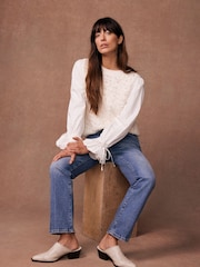 Mint Velvet White Blend Embellished Knit Jumper - Image 6 of 8