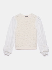 Mint Velvet White Blend Embellished Knit Jumper - Image 7 of 8