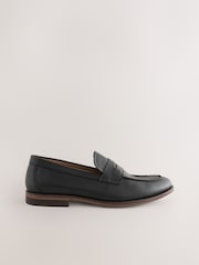 Black Standard Fit Saddle Loafers - Image 3 of 6