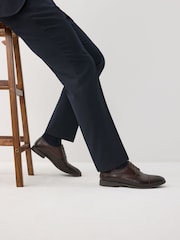 Brown Embossed Toecap Shoes - Image 1 of 5