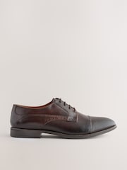 Brown Embossed Toecap Shoes - Image 3 of 5