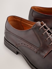 Brown Embossed Toecap Shoes - Image 4 of 5