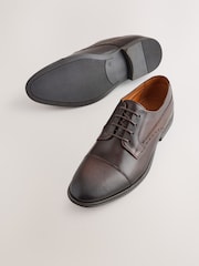 Brown Embossed Toecap Shoes - Image 5 of 5