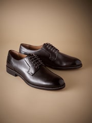 Brown Standard Fit Signature Leather Sole Derby Shoes - Image 2 of 5