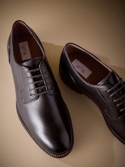 Brown Standard Fit Signature Leather Sole Derby Shoes - Image 3 of 5