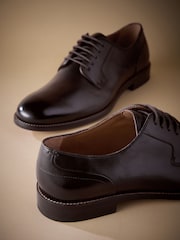 Brown Standard Fit Signature Leather Sole Derby Shoes - Image 5 of 5