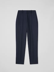 LK Bennett Blue Bella Wool Blend Pin Stripe Tailored Trousers - Image 5 of 5