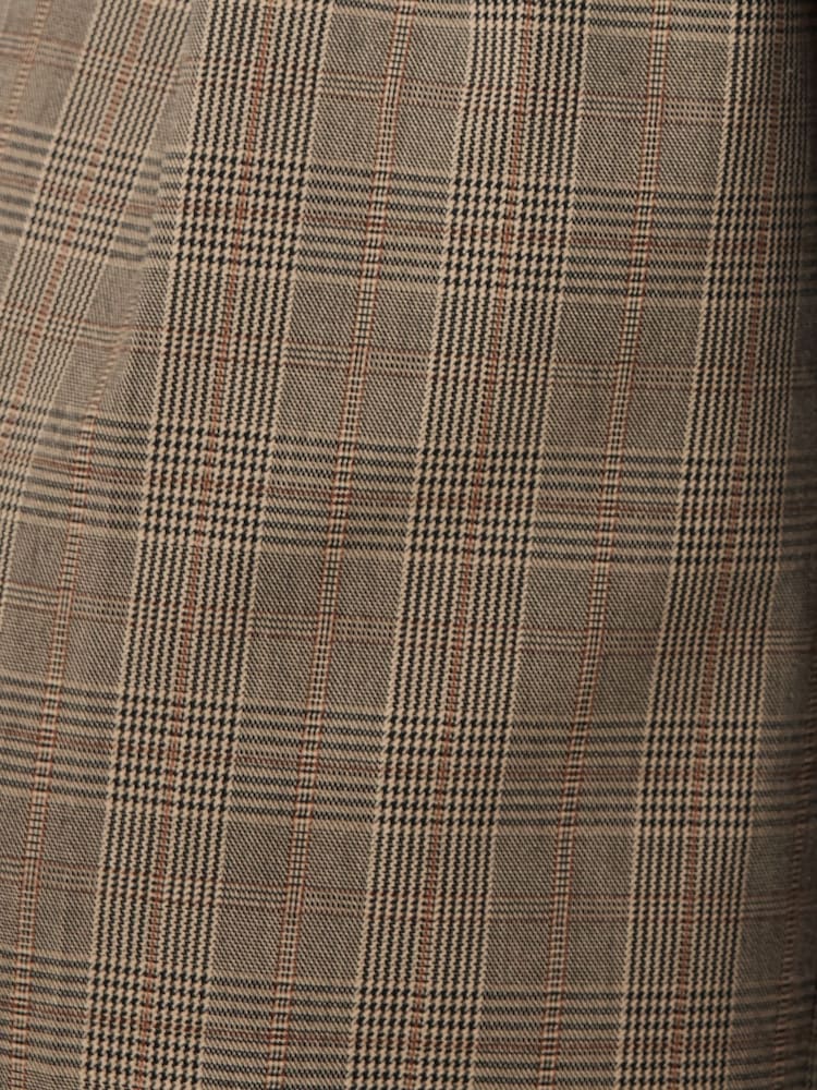 Jigsaw Brown Nik Cotton Check Trousers - Image 6 of 6