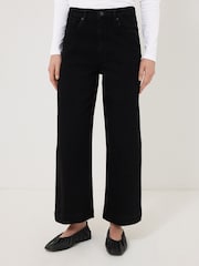 Jigsaw Black Tyne Wide Leg Cropped Jeans - Image 1 of 6