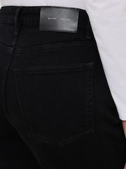 Jigsaw Black Tyne Wide Leg Cropped Jeans - Image 6 of 6