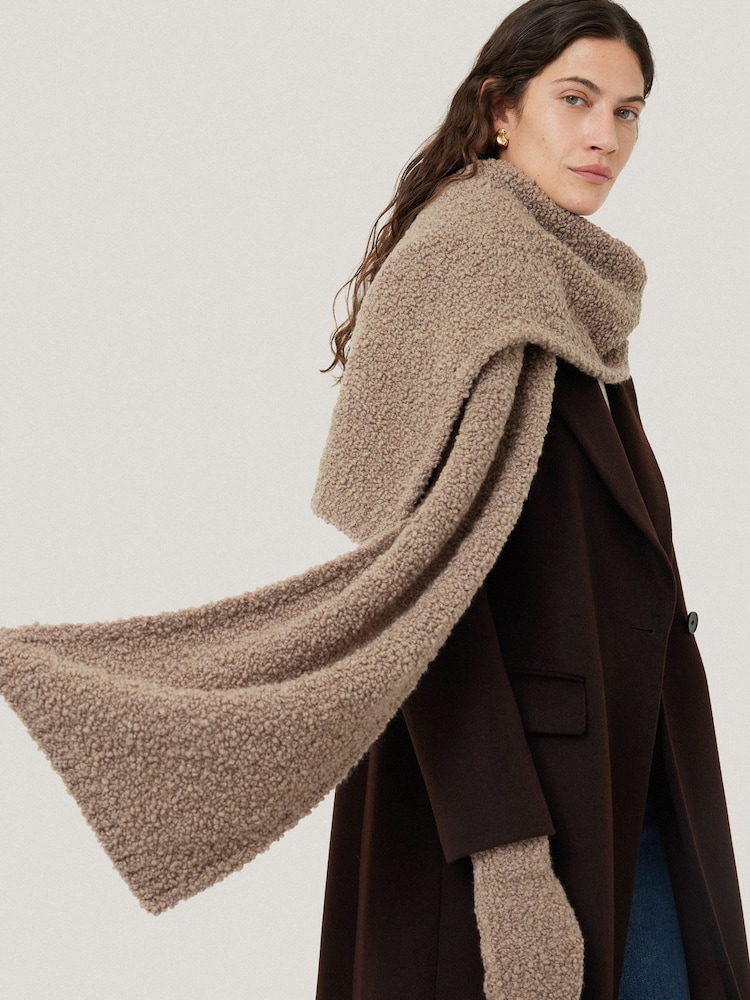 Jigsaw Natural Boucle Scarf - Image 1 of 4