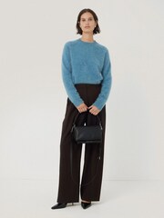 Jigsaw Brown Kemp Crosshatch Trousers - Image 3 of 7