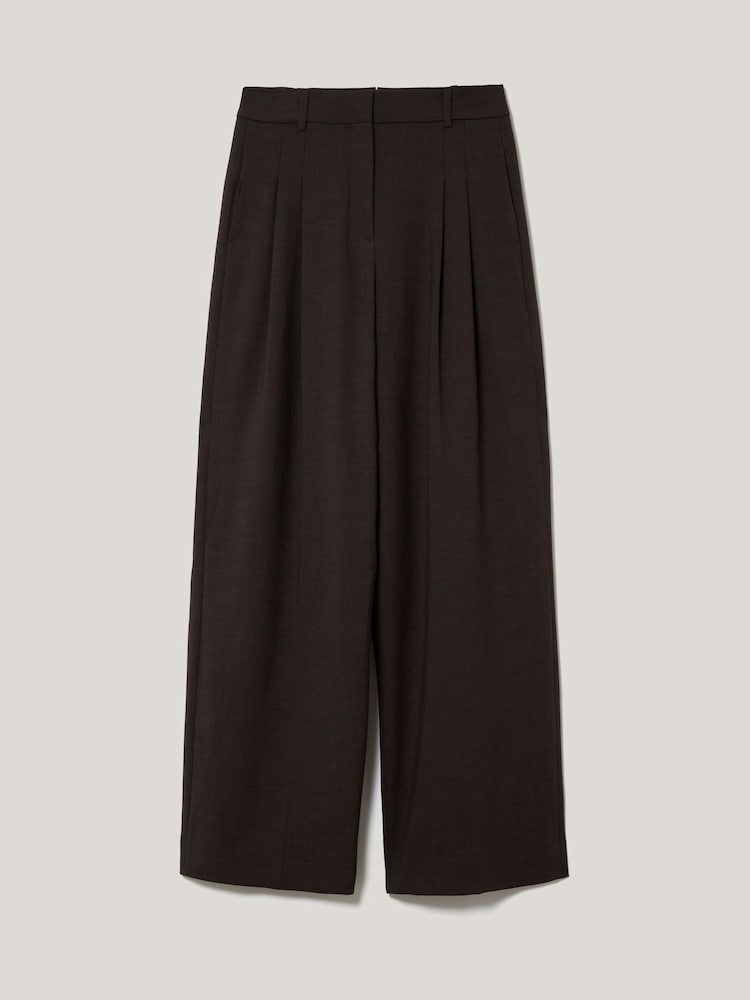 Jigsaw Brown Kemp Crosshatch Trousers - Image 7 of 7