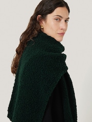Jigsaw Green Boucle Scarf - Image 2 of 4