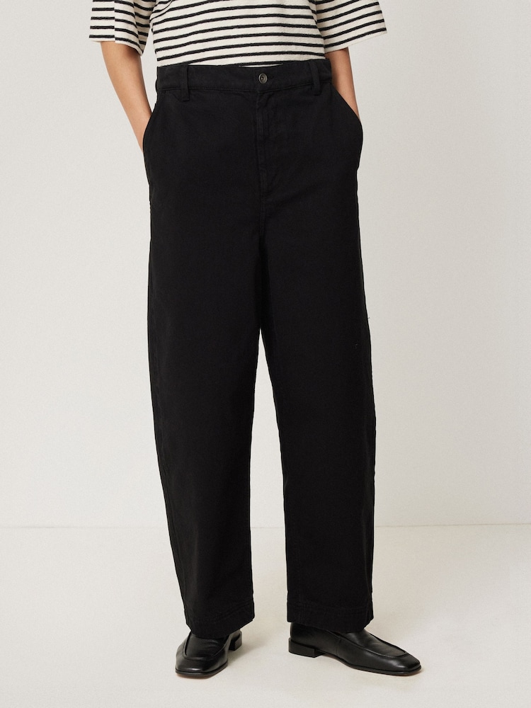 Jigsaw Black Kensington Barrel Leg Jeans - Image 1 of 7