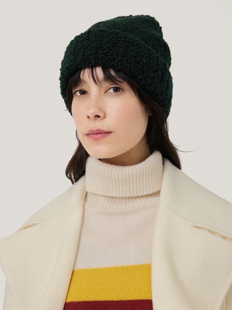 Jigsaw Green Boucle Beanie - Image 1 of 2