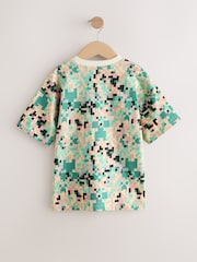 Green Digital Print Minecraft T-Shirt (3-16yrs) - Image 2 of 4
