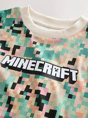 Green Digital Print Minecraft T-Shirt (3-16yrs) - Image 3 of 4