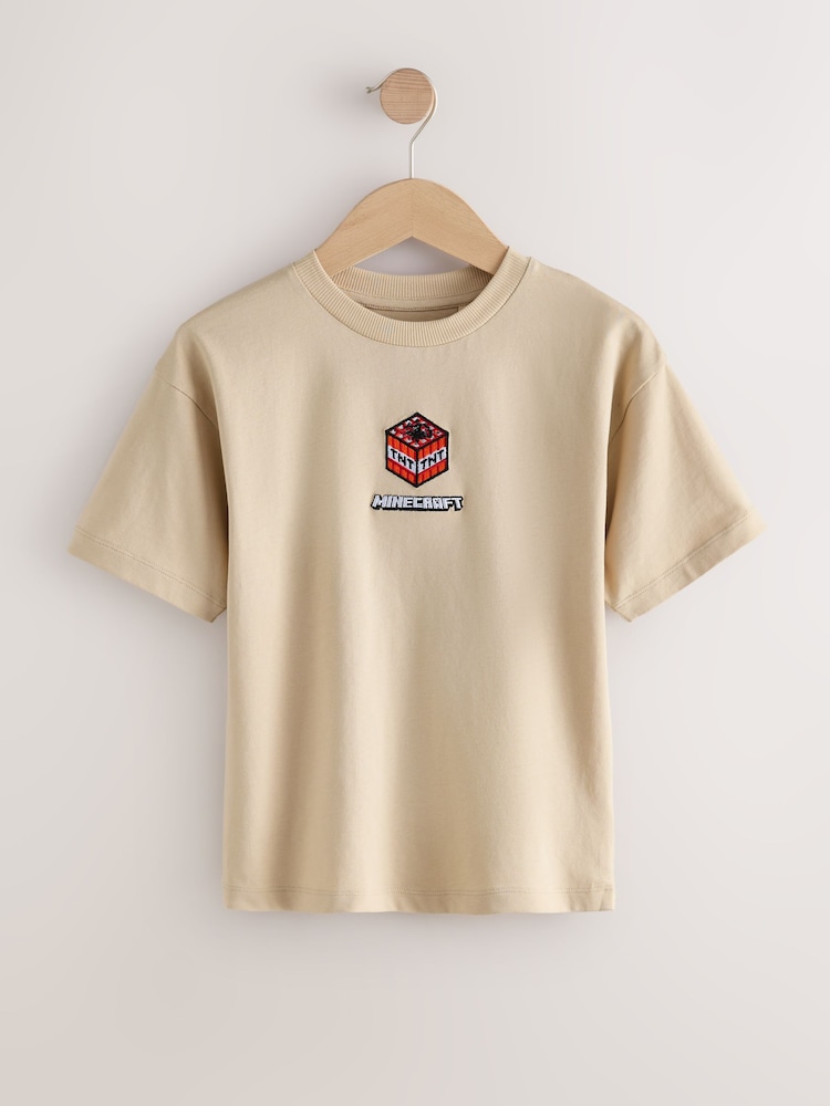 Stone Licensed Minecraft T-Shirt (3-16yrs) - Image 1 of 4