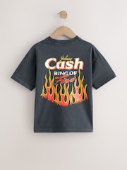 Washed Black Johnny Cash Band T-Shirt (3-16yrs) - Image 2 of 4