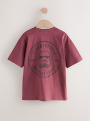 Berry Red Back Print Licensed Star Wars T-Shirt (3-16yrs) - Image 2 of 4