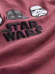 Berry Red Back Print Licensed Star Wars T-Shirt (3-16yrs) - Image 3 of 4