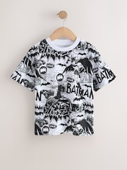 Black All-Over Print Batman Short Sleeve T-Shirt (3-16yrs) - Image 1 of 4