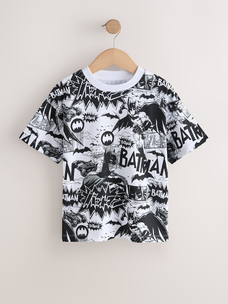 Black All-Over Print Batman Short Sleeve T-Shirt (3-16yrs) - Image 1 of 4