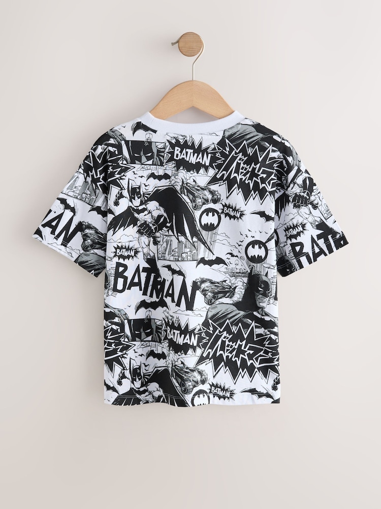 Black All-Over Print Batman Short Sleeve T-Shirt (3-16yrs) - Image 2 of 4