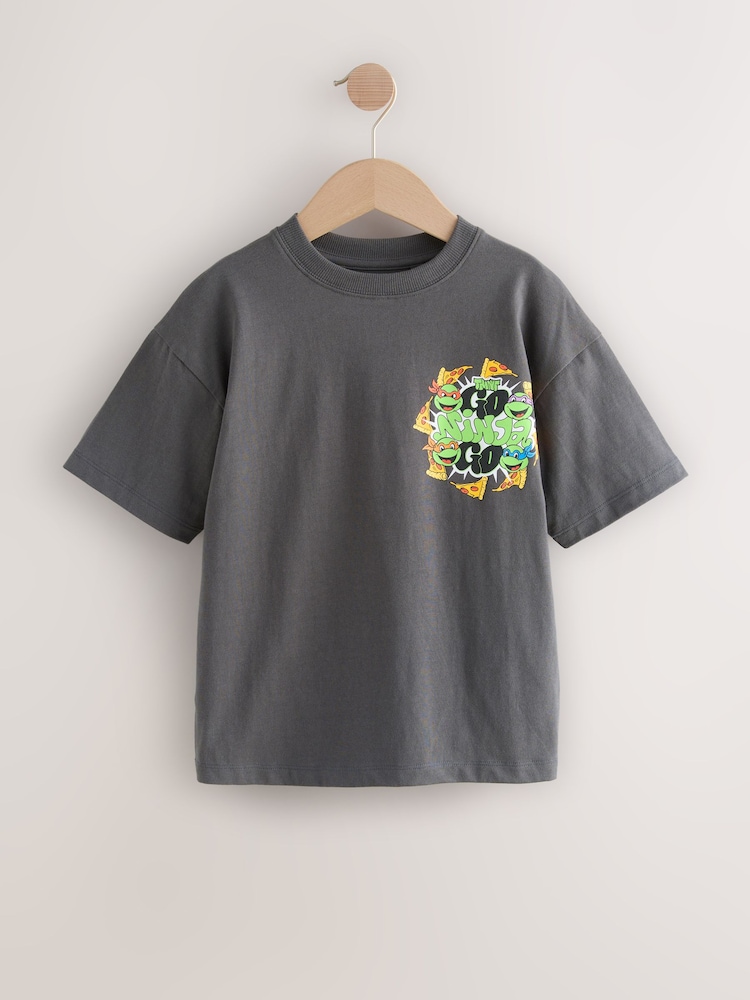 Charcoal Grey Teenage Mutant Ninja Turtles T-Shirt (3-16yrs) - Image 1 of 5