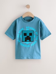 Темно-синий - Minecraft Sequin T-Shirt (3-16yrs) - Image 2 of 5