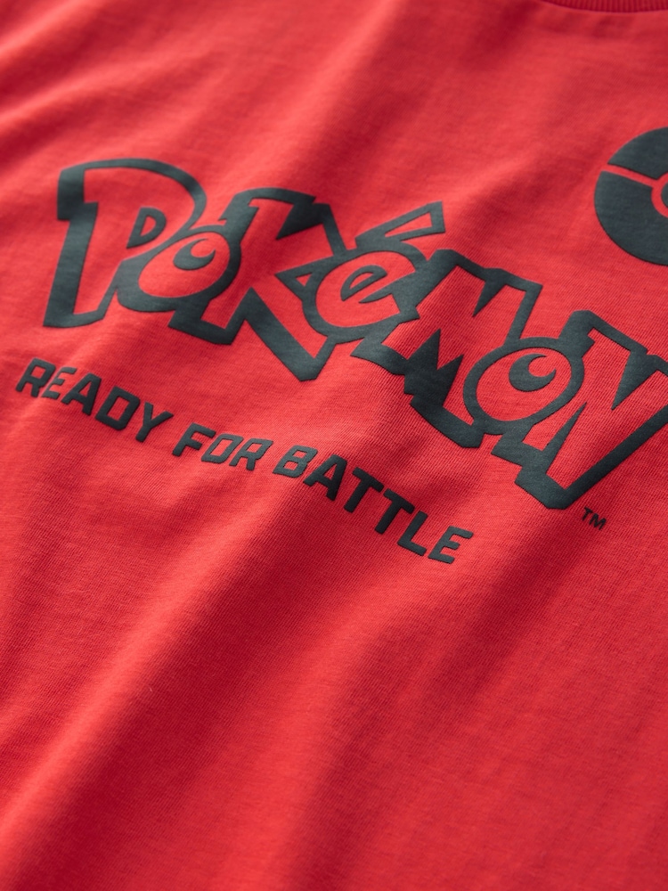 Red Pokémon License Short Sleeve T-Shirt (3-16yrs) - Image 4 of 4