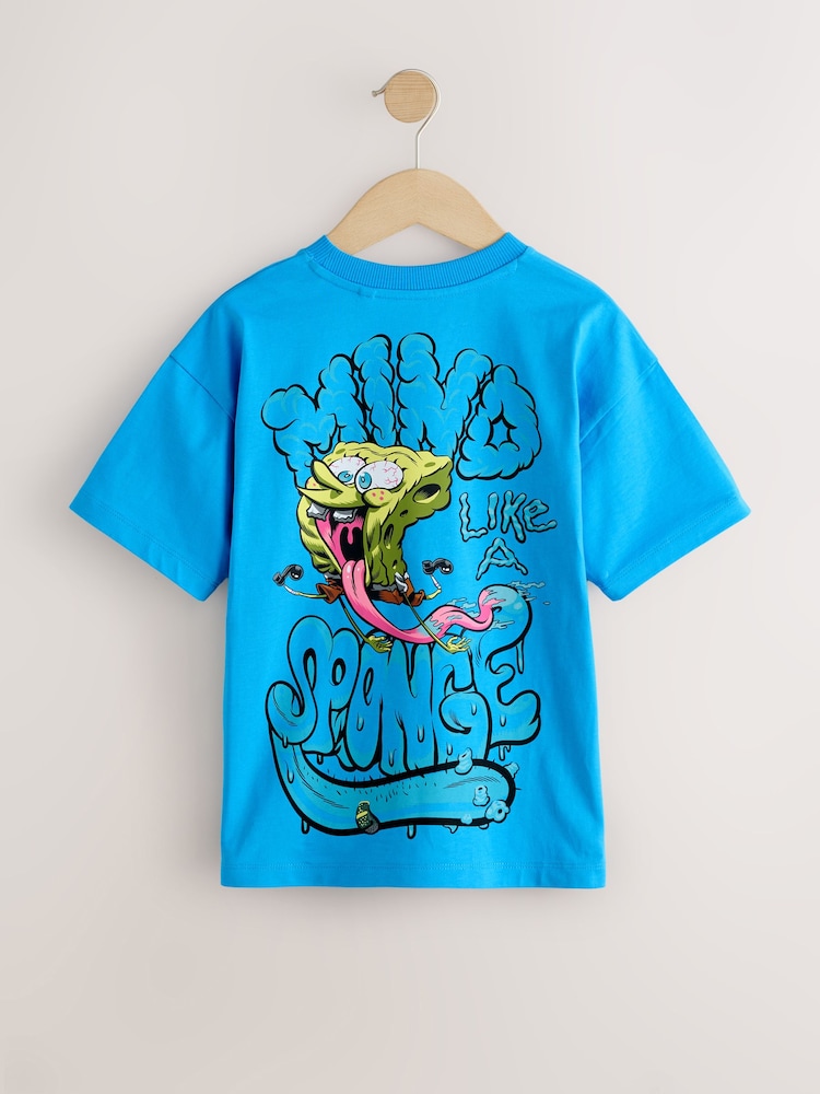 Blue Spongebob T-Shirt (3-16yrs) - Image 2 of 4