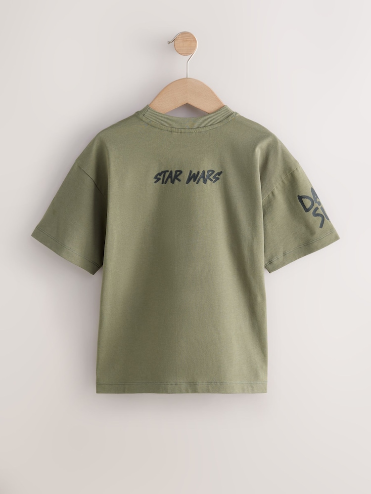 Khaki Green Licensed Star Wars T-Shirt (3-16yrs) - Image 2 of 4