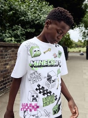 White Graffiti Minecraft T-Shirt (3-16yrs) - Image 2 of 9