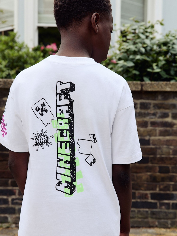 Minecraft T-Shirt Creeper Street Graffiti Fill - Officiel Pour Hommes, Femmes, Enfants