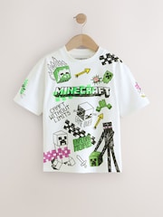 White Graffiti Minecraft T-Shirt (3-16yrs) - Image 5 of 9