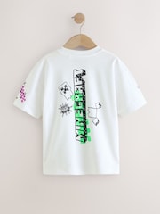 White Graffiti Minecraft T-Shirt (3-16yrs) - Image 6 of 9