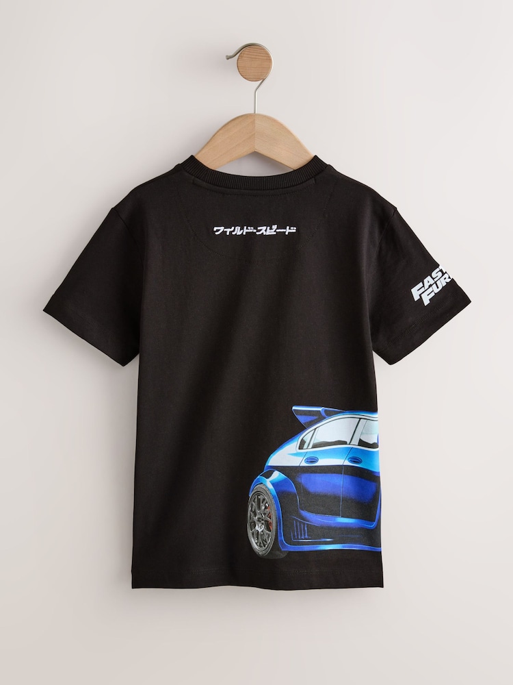 Black Fast And Furious Short Sleeve T-Shirt (3-16yrs) - Image 2 of 5 Black Fast And Furious Short Sleeve T-Shirt (3-16yrs) - Image 2 of 5