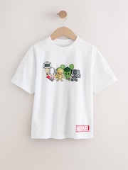 White Back Print Marvel Avengers License Short Sleeve T-Shirt (3-16yrs) - Image 1 of 6
