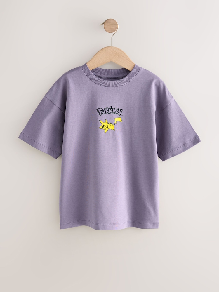 Purple Back Print Pokémon License Short Sleeve T-Shirt (3-16yrs) - Image 1 of 4