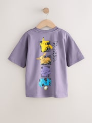 Purple Back Print Pokémon License Short Sleeve T-Shirt (3-16yrs) - Image 2 of 4