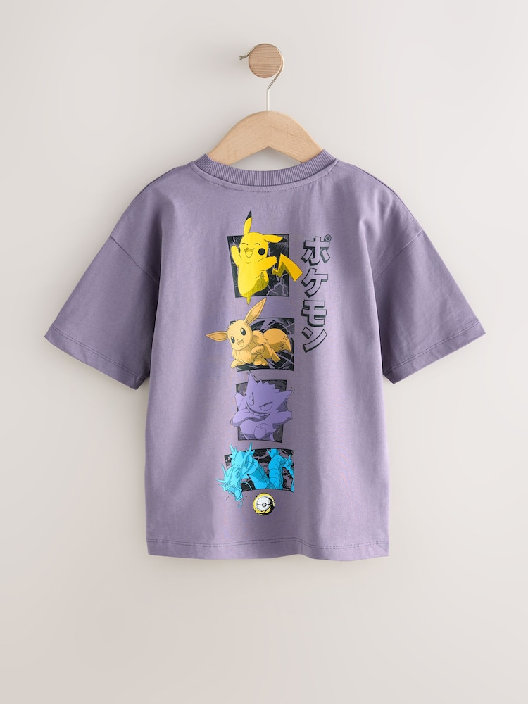 Purple Back Print Pokémon License Short Sleeve T-Shirt (3-16yrs) - Image 2 of 4