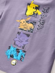 Purple Back Print Pokémon License Short Sleeve T-Shirt (3-16yrs) - Image 4 of 4