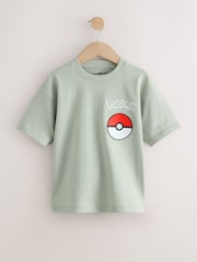 Grey Pokemon Multi Character Back Print T-Shirt (4-14yrs) - Image 1 of 4